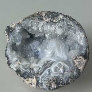 Milky blue geode